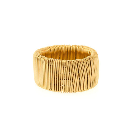 Wide Wrapped Gold Band Ring