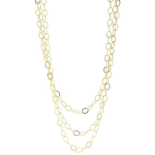 3 Strang Oval Chain Necklace