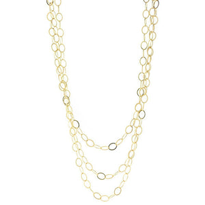 3 Strang Oval Chain Necklace