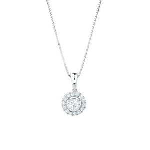 Pendant With 1/4 Carat TW Of Diamonds In 10kt White Gold
