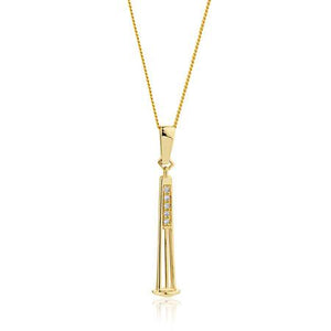 Charm Pendulum Diamond And Gold Pendant