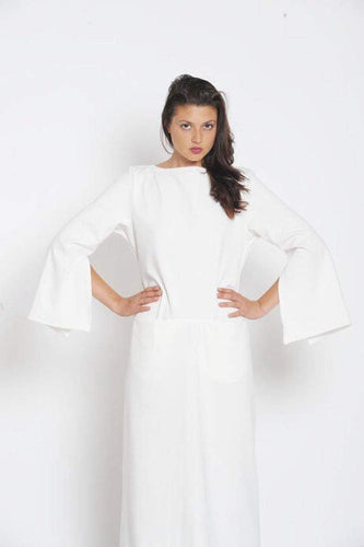 White Kaftan Maxi Dress