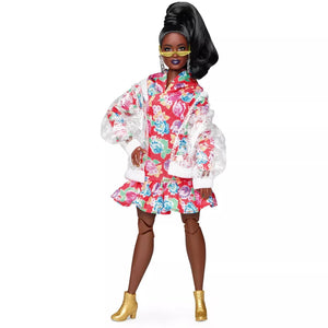 Barbie Clear Vinyl Bomber Jacket & Floral Hoodie Dress