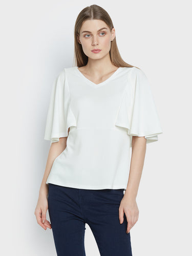 White Dolman Sleeve Top