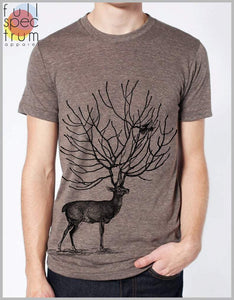 Deer Bird Nature T Shirt