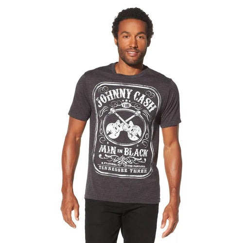 Men'S Charcoal Johnny Cash Graphic T Shirt