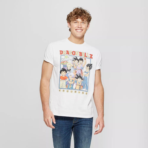 Men'S Dragon Ball Z White Graphic T Shirt