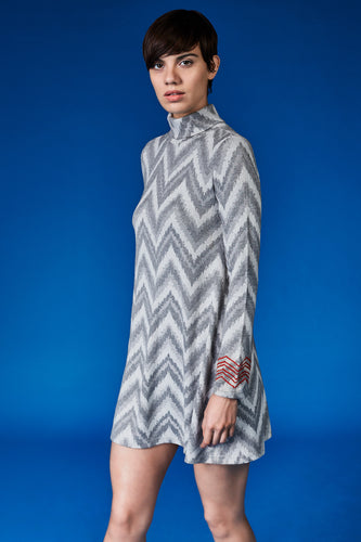 Chevron Polo Neck Tunic