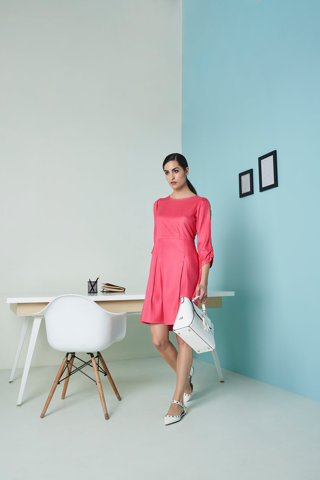 Pink Knee-Length Dress