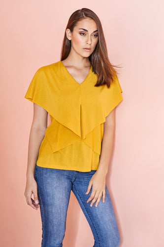 Mustard Layered Top