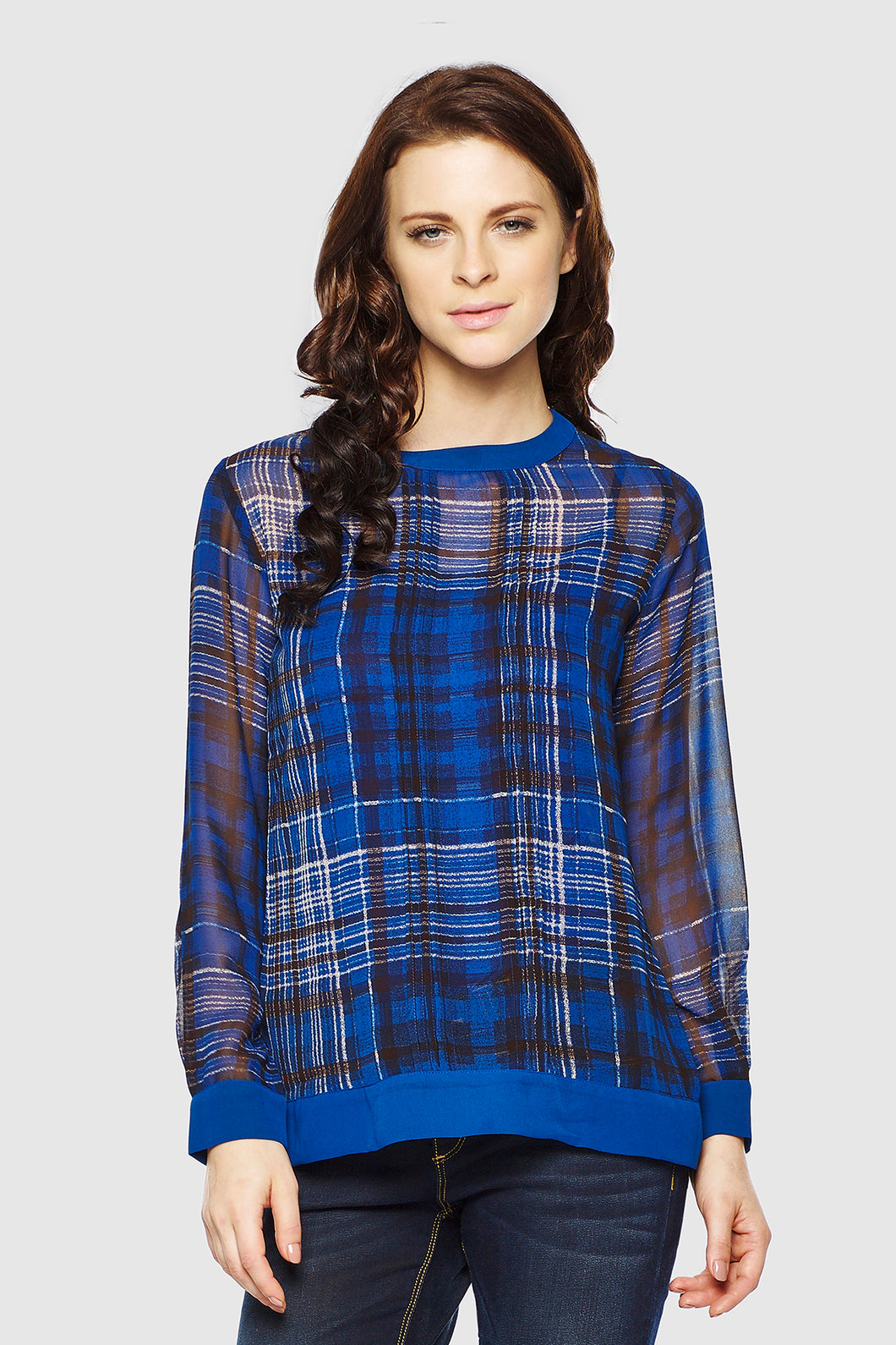 Adele Plaid Top