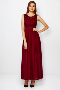 Burgundy Lace Gown