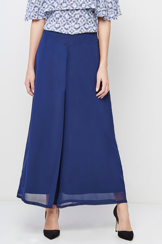 Navy Georgette Palazzos
