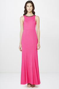 Embellished Fish-cut Pink Maxi Gown
