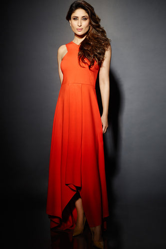 Tangerine Asymmetric Gown