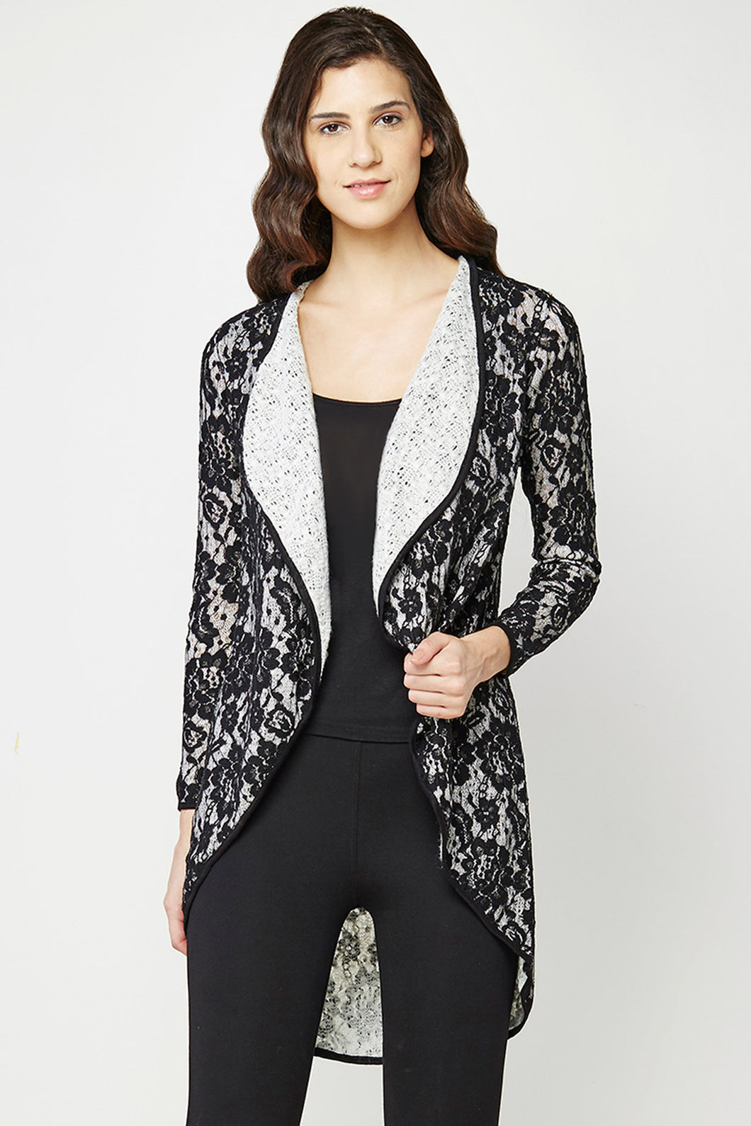 Monochrome Waterfall Jacket