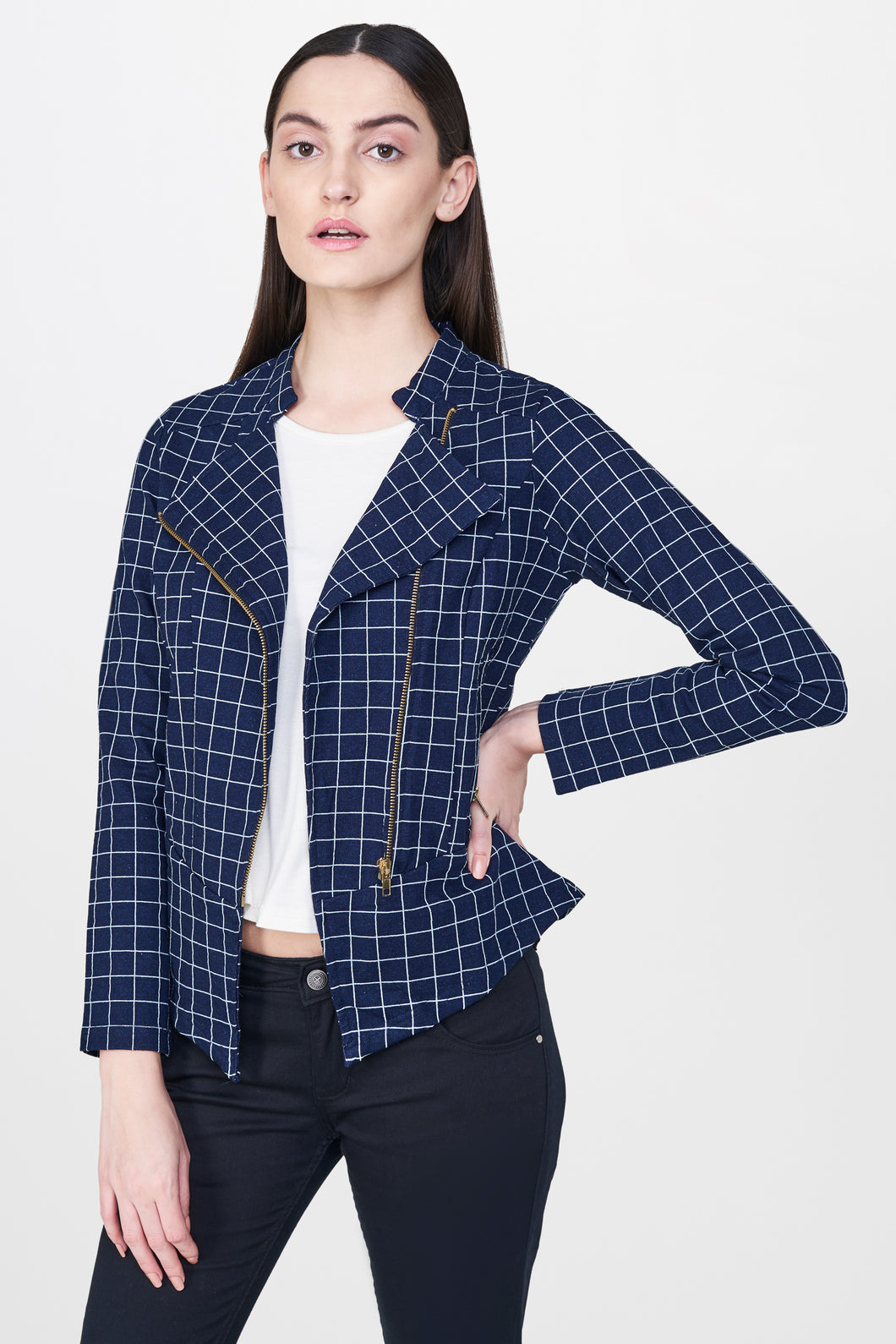 Checked Printed Jacket