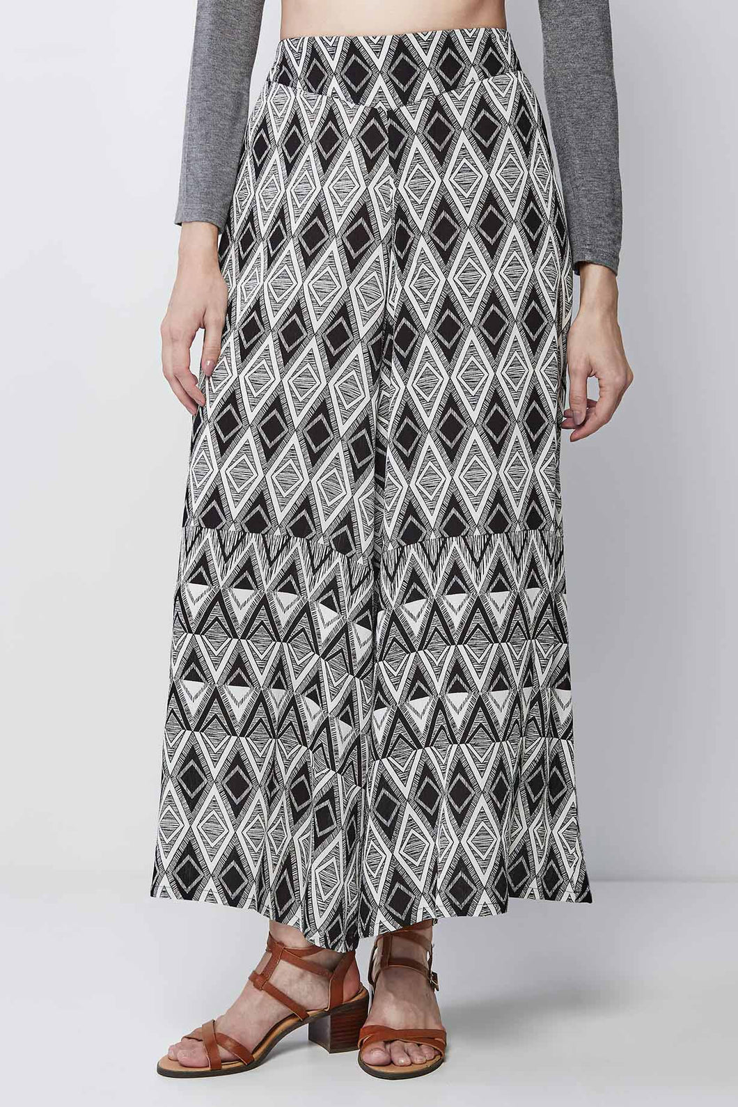 Monochrome Printed Palazzos