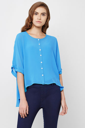 Formal Turquoise Trapeze Shirt