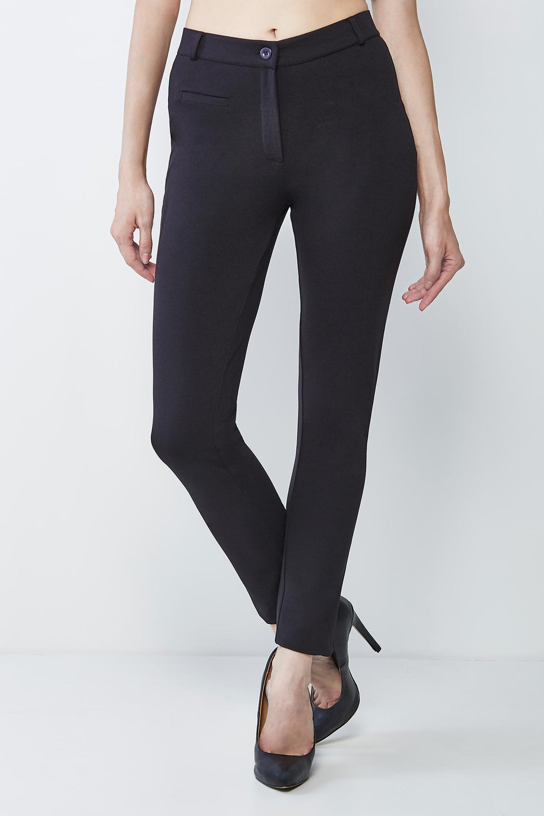 Black Slim-Fit Trousers