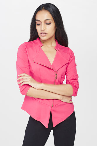 Pink Front Zippered Jacket