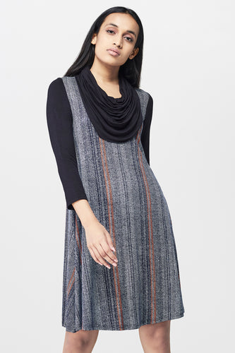 Printed Cowl Neck Dress