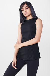 Black Ribbed Top