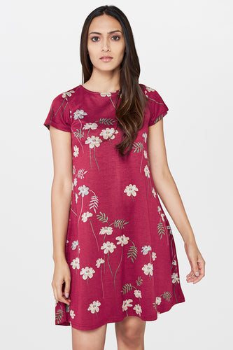 Floral Print A-Line Dress