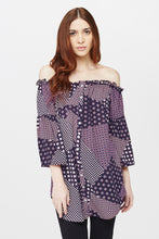 Load image into Gallery viewer, Printed Off-Shoulder Top