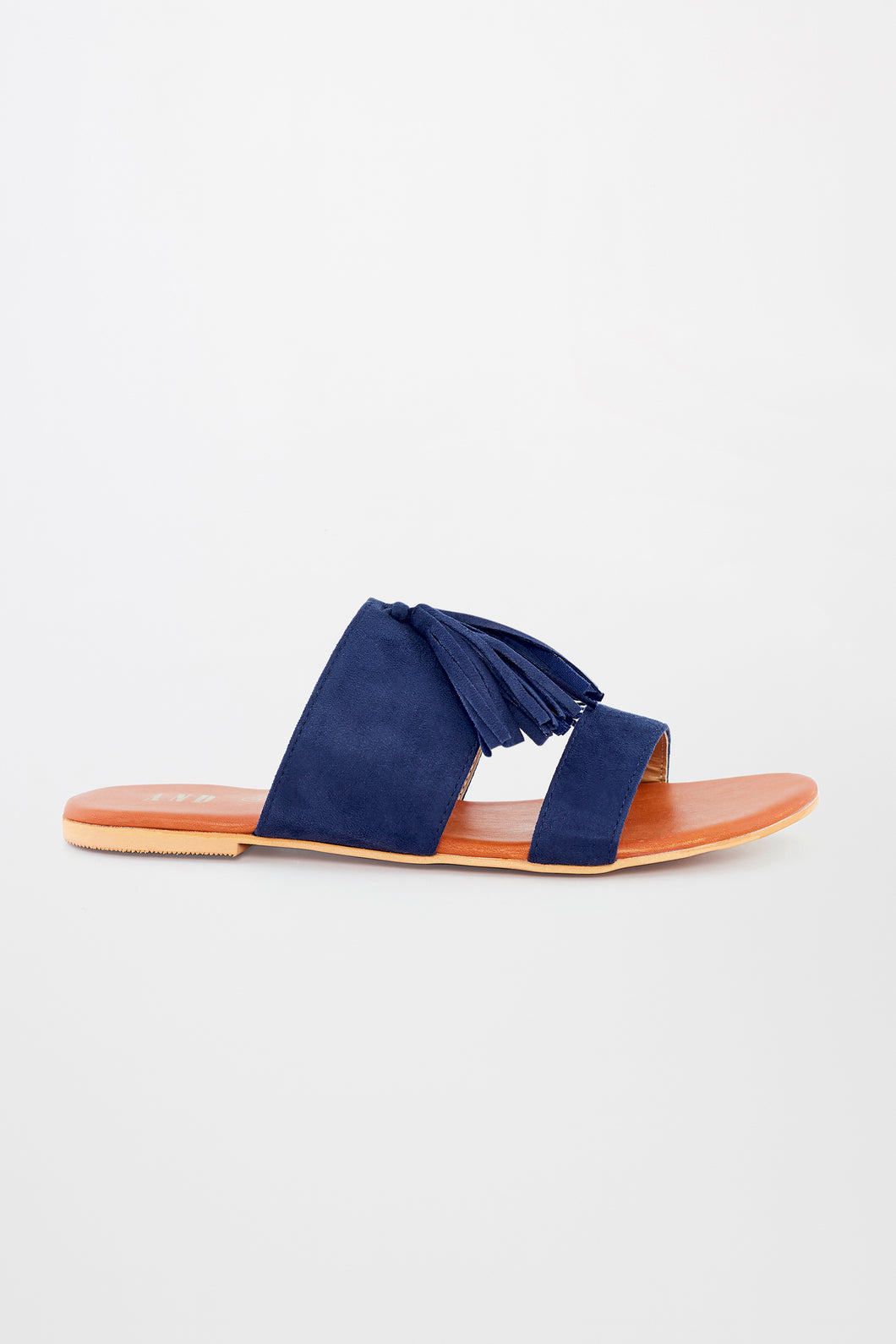Navy Blue Double Strap Slides