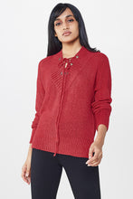 Load image into Gallery viewer, Pink Fine Knit Eyelet Top