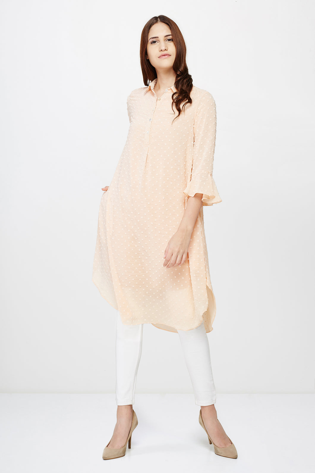 Peach Asymmetrical Tunic