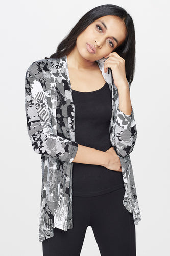 Front Open Printed Shrug