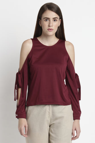 Cold Shoulder Wine Top