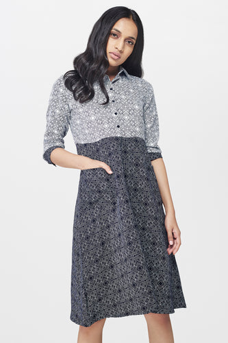 Monochrome A-Line Dress