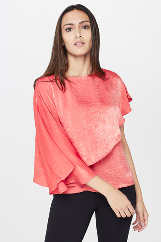 Coral Cape Top