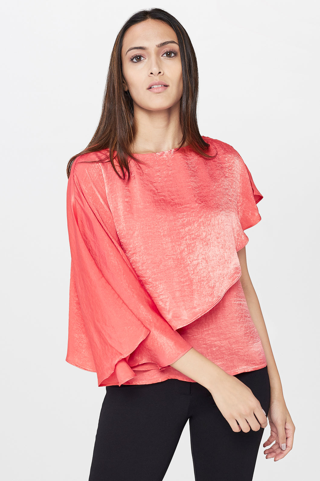 Coral Cape Top