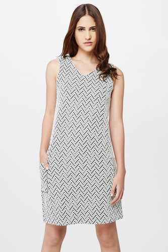 Monochrome Shift Dress