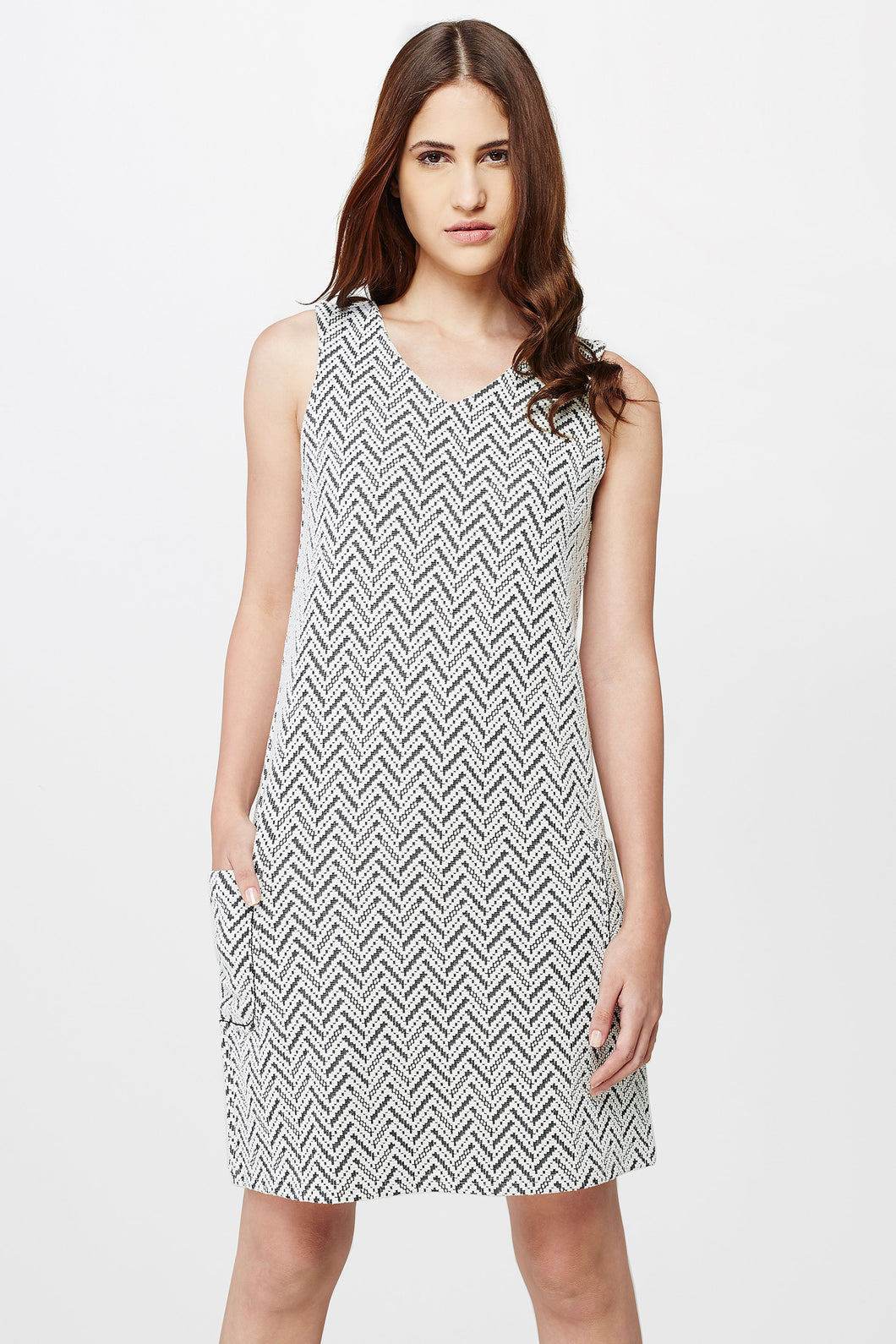 Monochrome Shift Dress