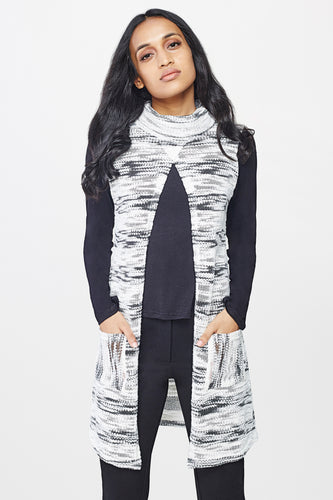 Monochrome Turtleneck Layered Top