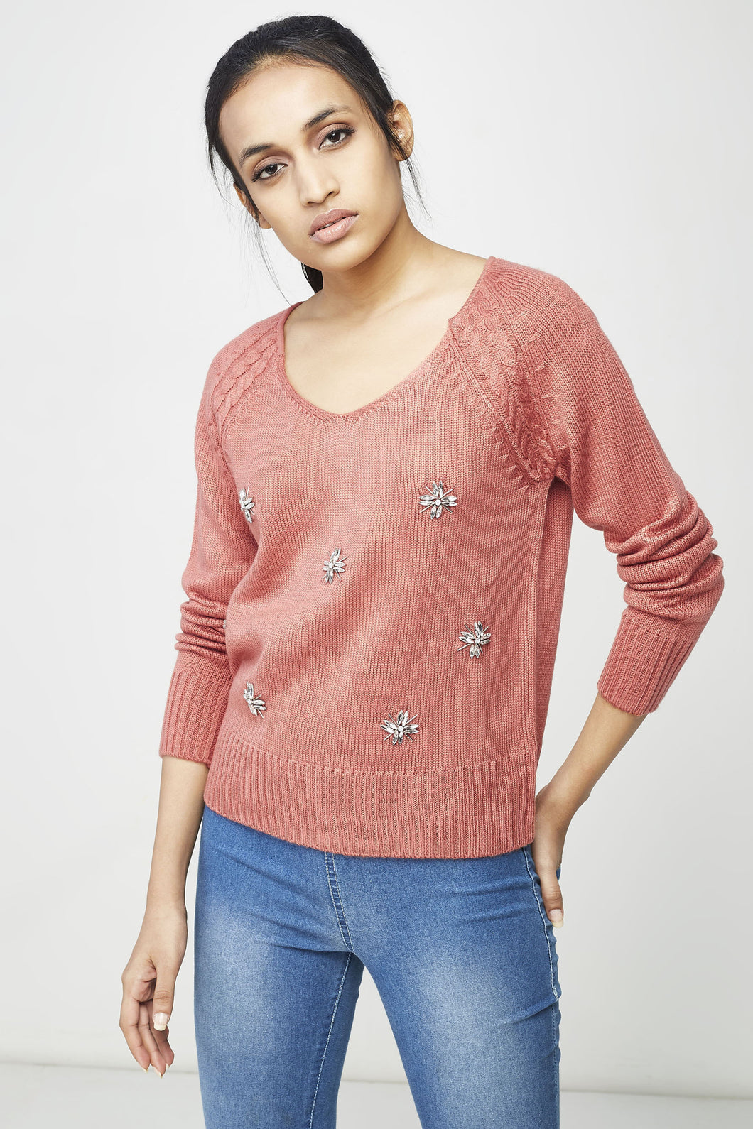 Pink Fine-knit Top