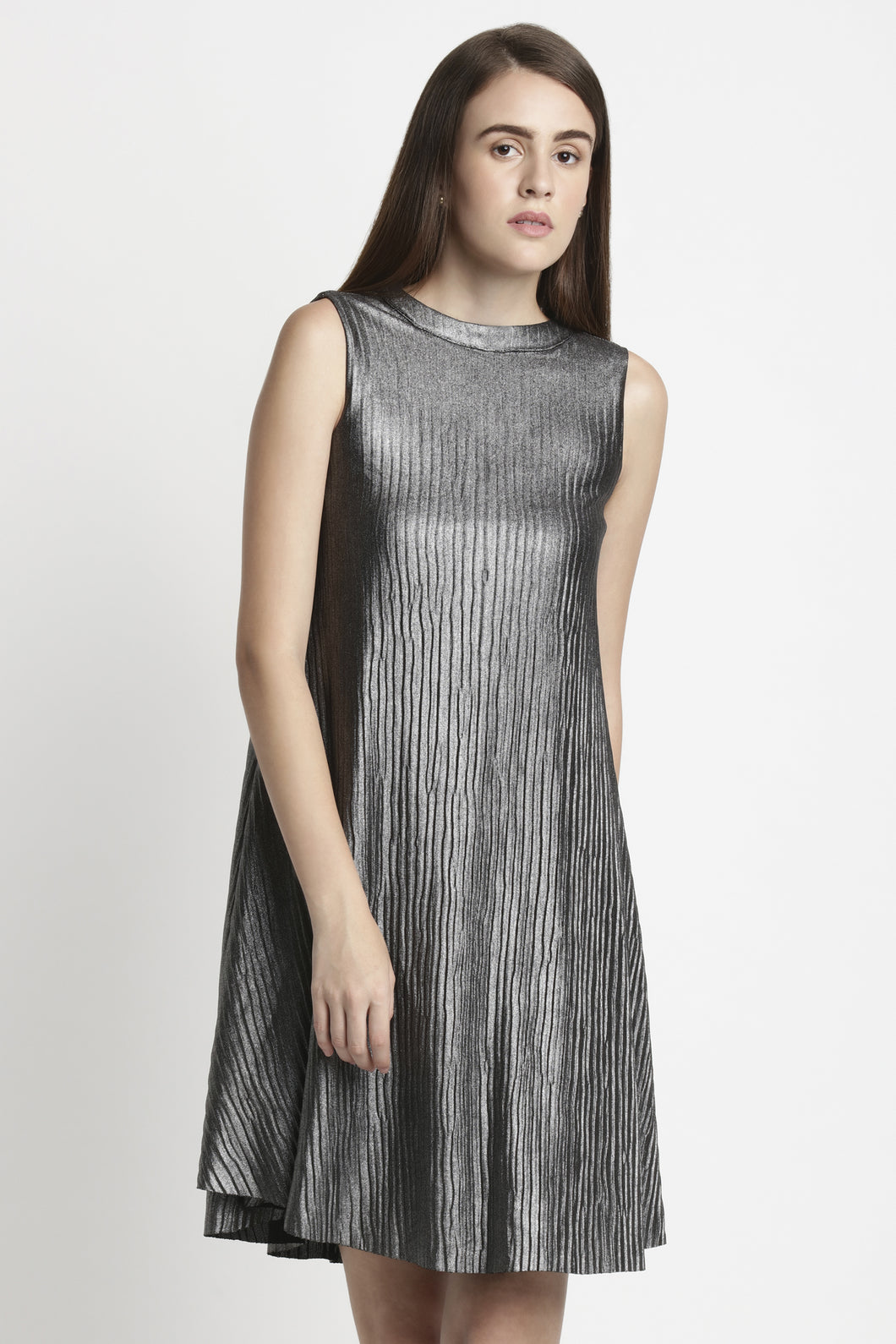 Metallic A-line Dress