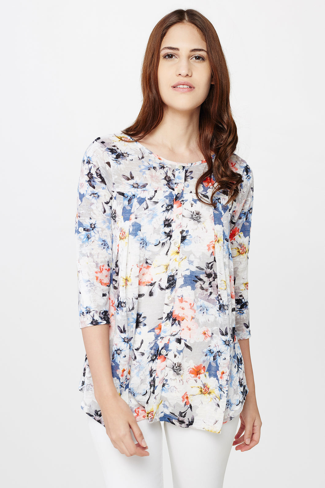 Floral Button-Down Top