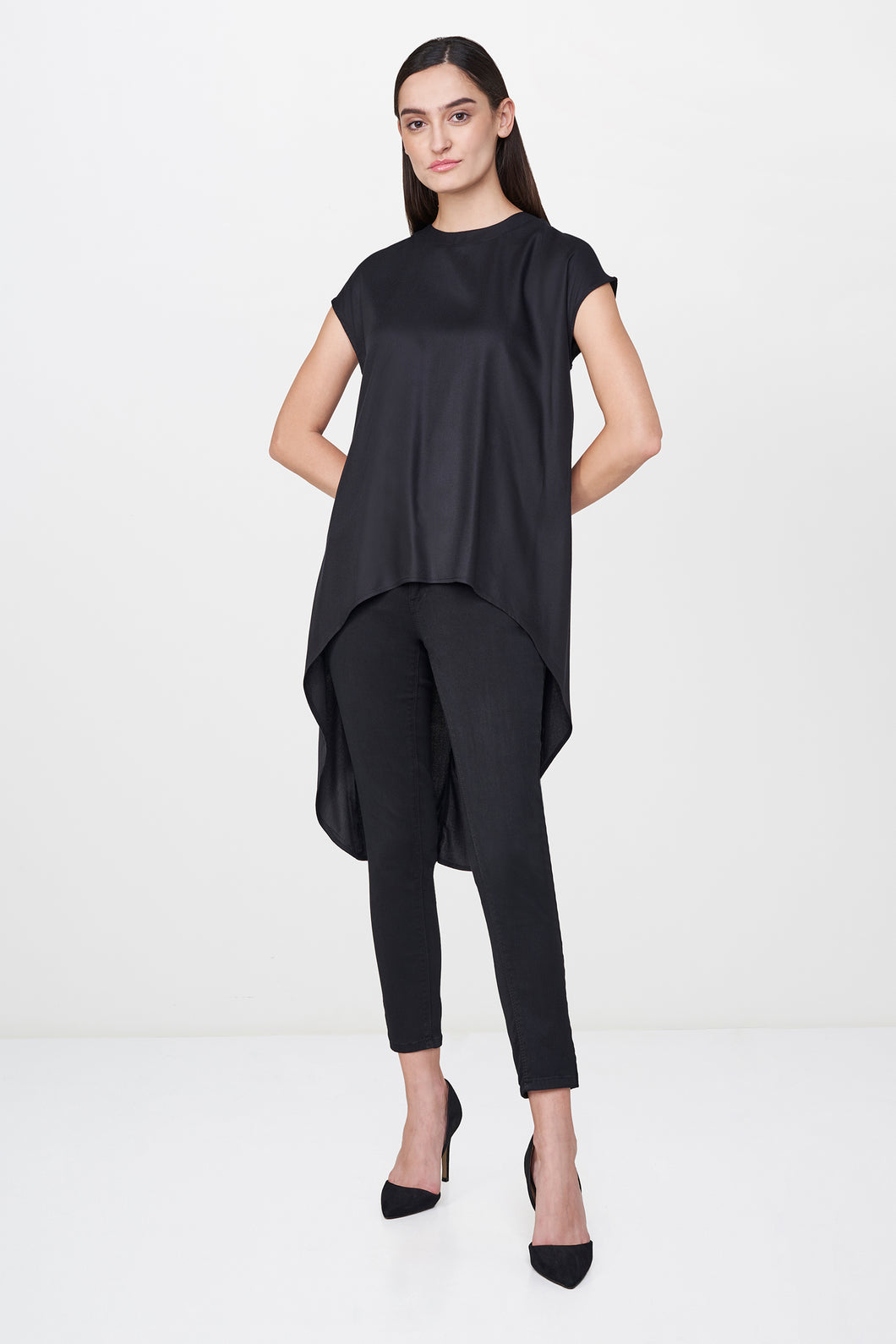 Black Asymmetric Tunic