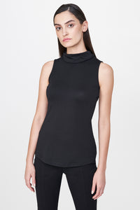 Black High Neck Top