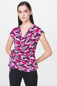 Purple Gathered Waist Top