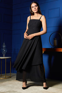 Black Sequins Gown