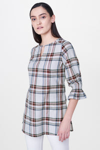 Grey Checks Tunic