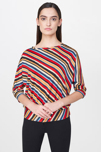 Striped Panelled Top