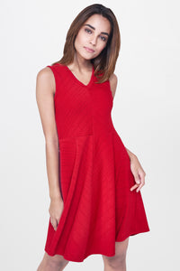 Red Fit and Flare Dress